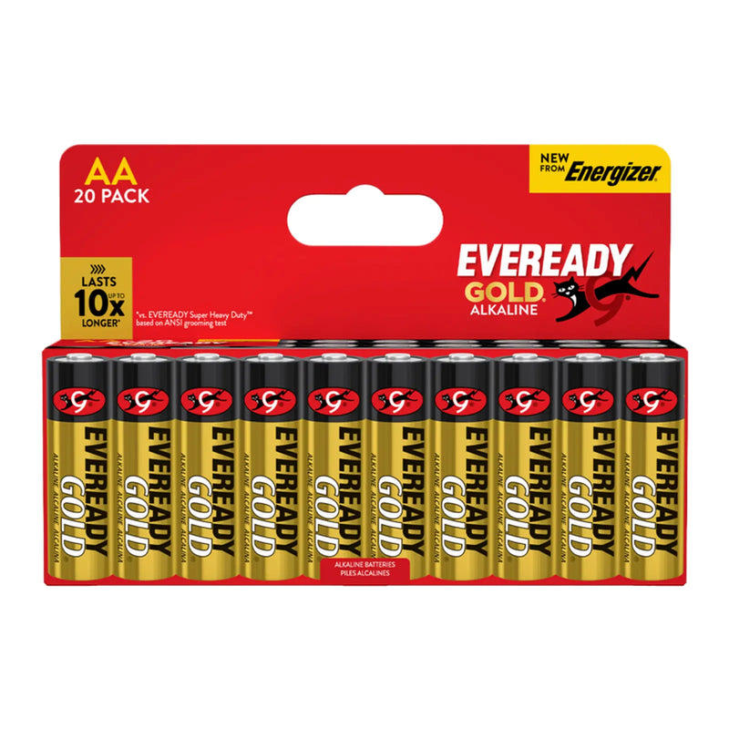Eveready Gold AA Batteries Card of 20