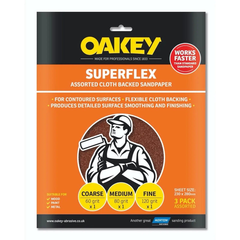 Norton Oakey Superflex - 280 x 230mm Assorted (1 x C, 1 x M, 1 xF)