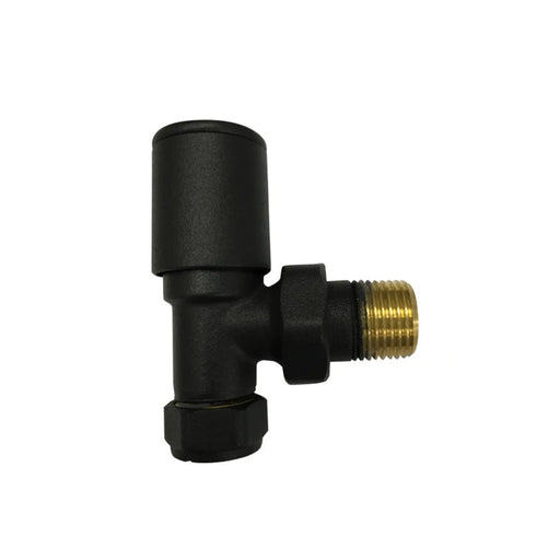 Kartell Black Radiator Angled Valve Pair 15mm