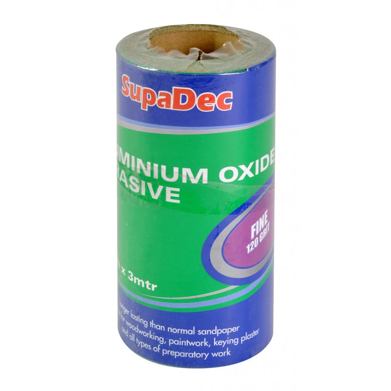 SupaDec Aluminium Oxide Roll Fine Grade, 120 Grit, 3m