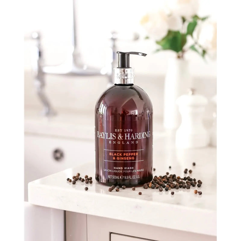 Stax Baylis & Harding Hand Wash 500ml Black Pepper & Ginseng