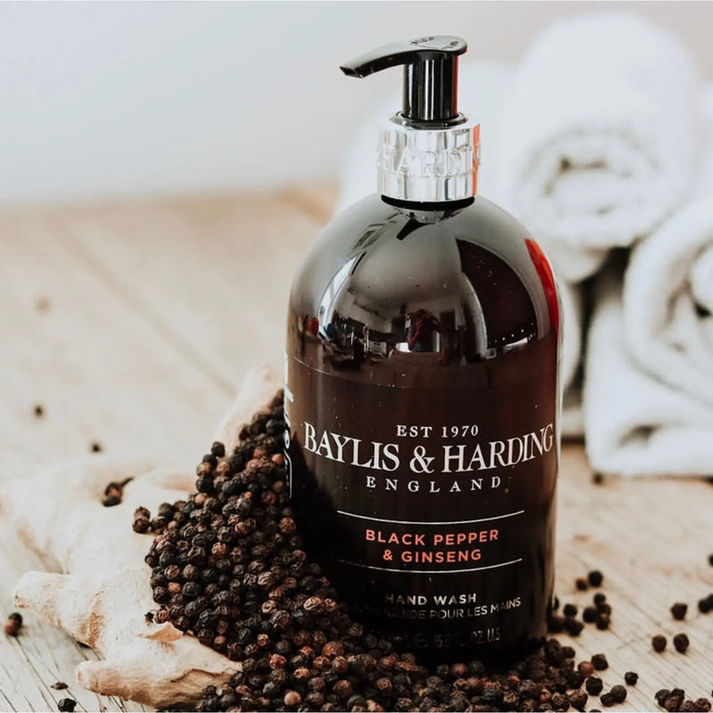 Stax Baylis & Harding Hand Wash 500ml Black Pepper & Ginseng
