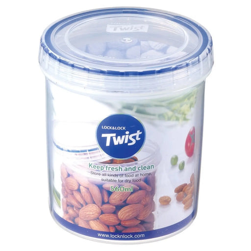 Locknlock Round Food Storage Container with Twist Lid 560ml (98 x 110mm)