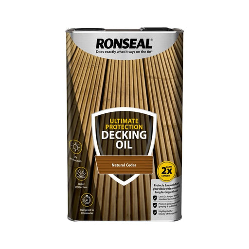 Ronseal Ultimate Protection Decking Oil 5L Natural Cedar