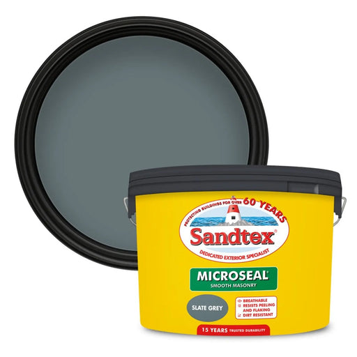 Sandtex Smooth Masonry Paint 10L Slate Grey