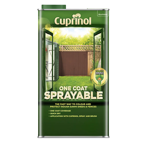 Cuprinol One Coat Sprayable Fence Treatment 5L Rich Cedar