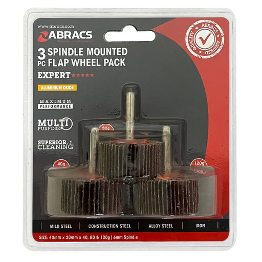 Abracs Flap Wheel 40mm Pack 3