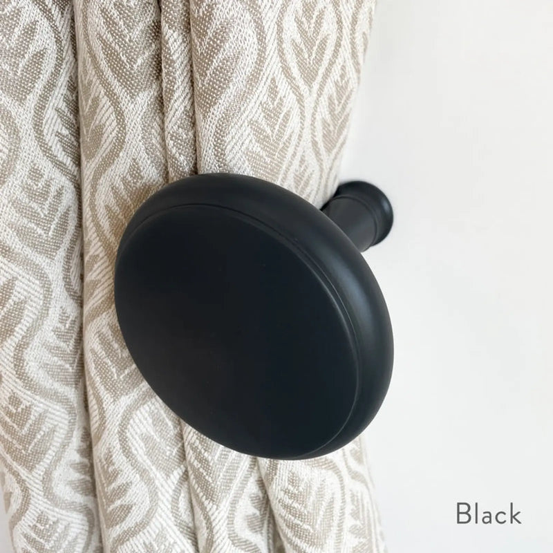 Jones Interiors Shore Wood Holdback Black Pair