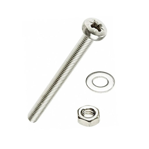 Securit Machine Screws Nuts Washers, Pack of 10 M5x50