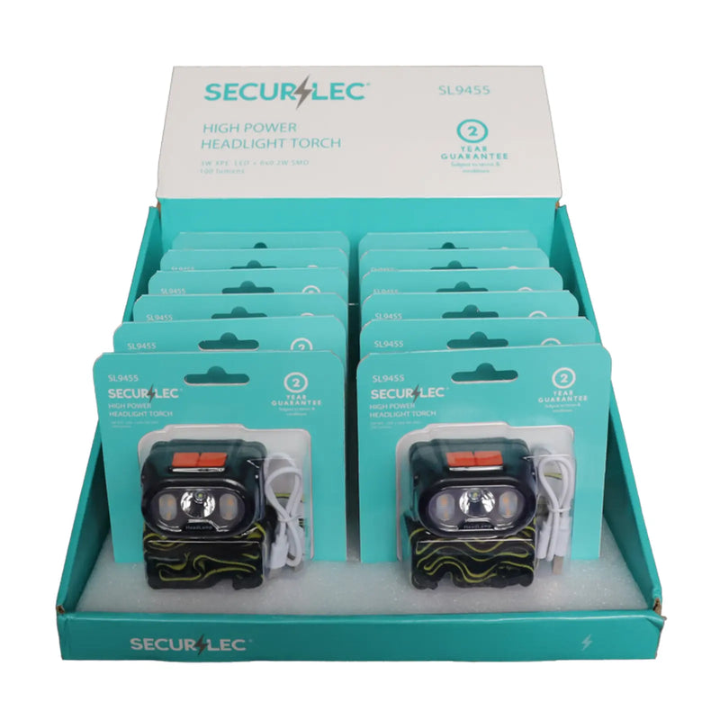 Securlec High Powered Headlight Torch 3w
