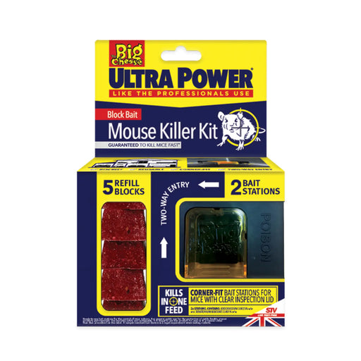 The Big Cheese Ultra Power Block Bait² Mouse Killer Kit