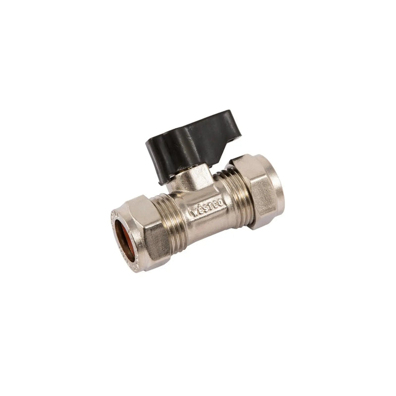 Securplumb Handled Chrome Iso Valve 15mm