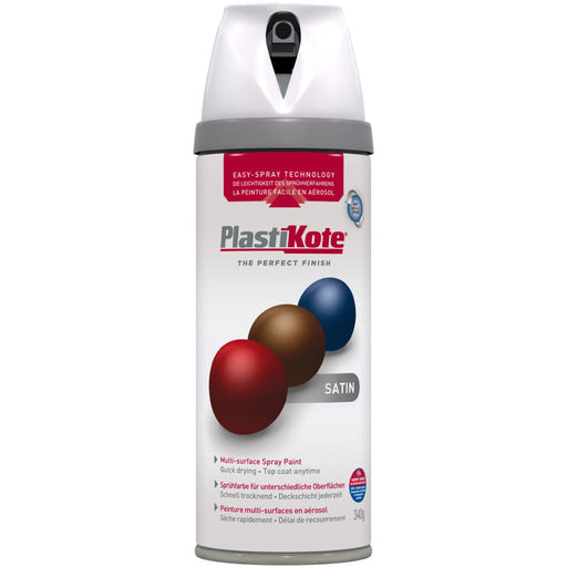 PlastiKote Twist & Spray Paint 400ml White Satin