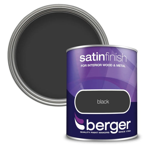 Berger Satin Finish 750ml Black