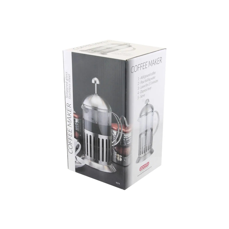 Apollo Coffee Plunger Stainless Steel Handle 800ml