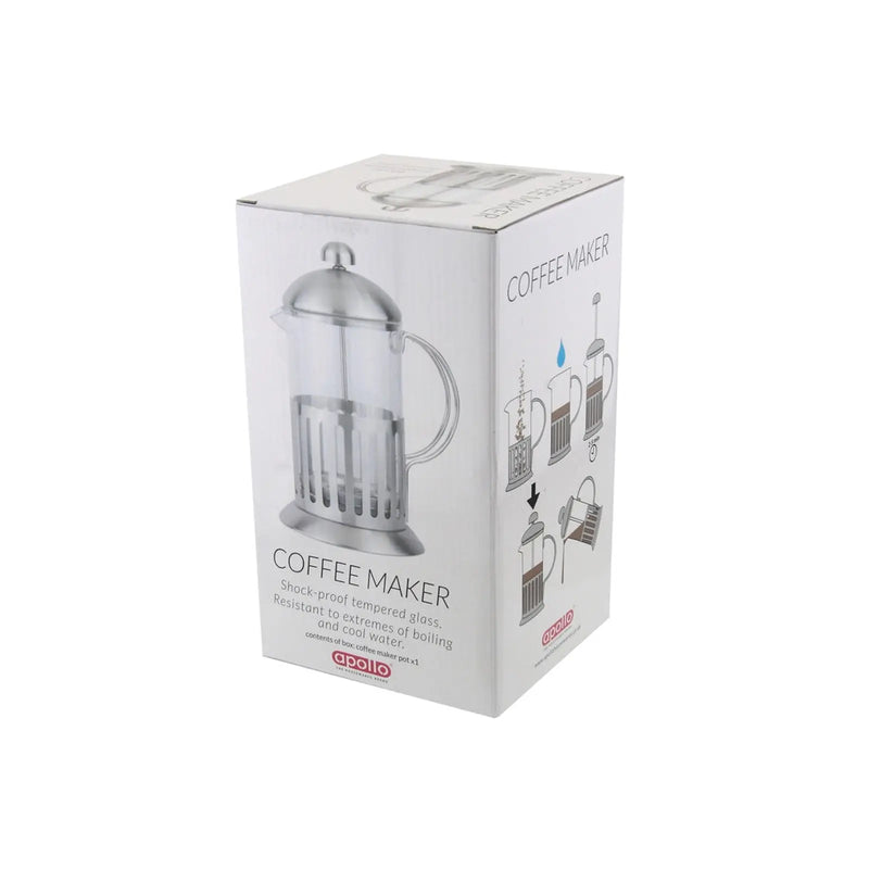 Apollo Coffee Plunger Stainless Steel Handle 800ml