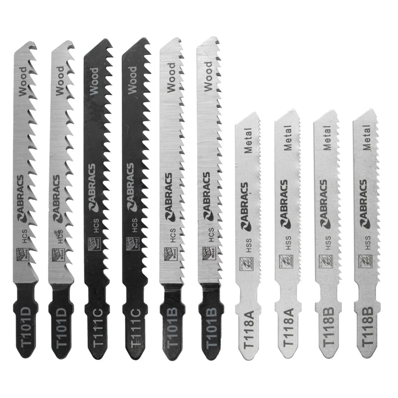 Abracs Jigsaw Blade For Wood & Metal Assorted Pack 10