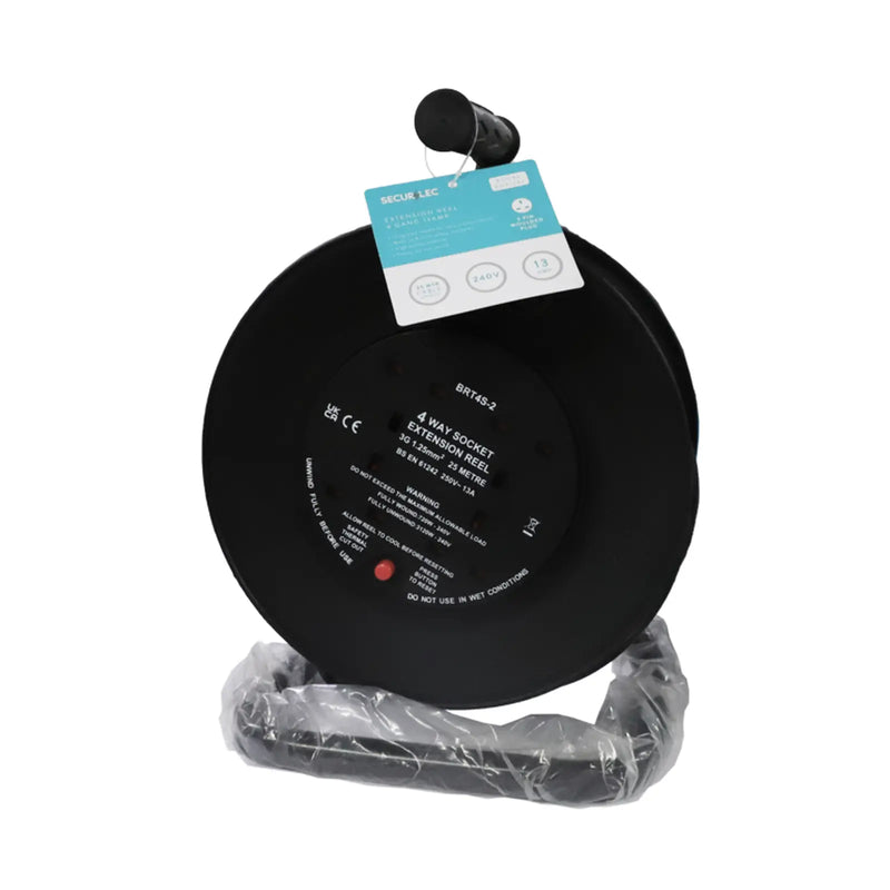 Securlec 4 Gang Extension Reel 25m