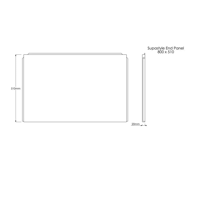 Trojan Bath End Panel 800mm White