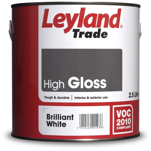 Leyland Trade Gloss 2.5L Brilliant White