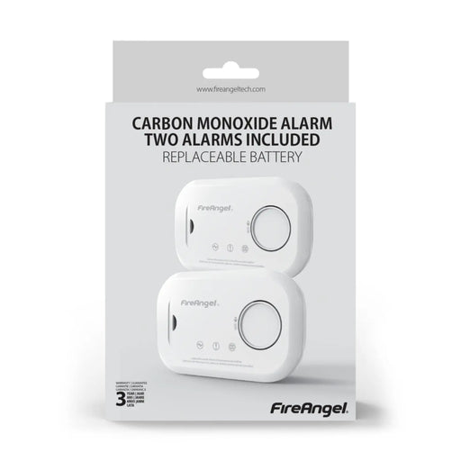 Fire Angel Carbon Monoxide Alarm Twin Pack Replaceable Battery