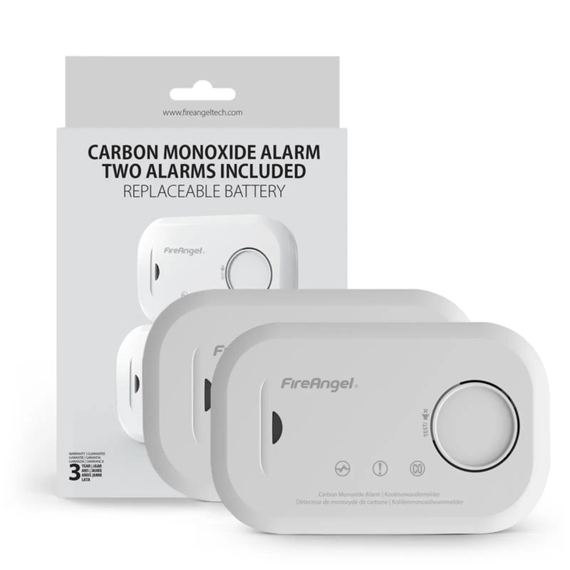 Fire Angel Carbon Monoxide Alarm Twin Pack Replaceable Battery