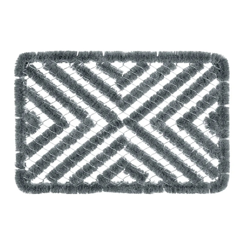 Groundsman Rectangular Wire Scraper Mat Grey 40 x 60cm