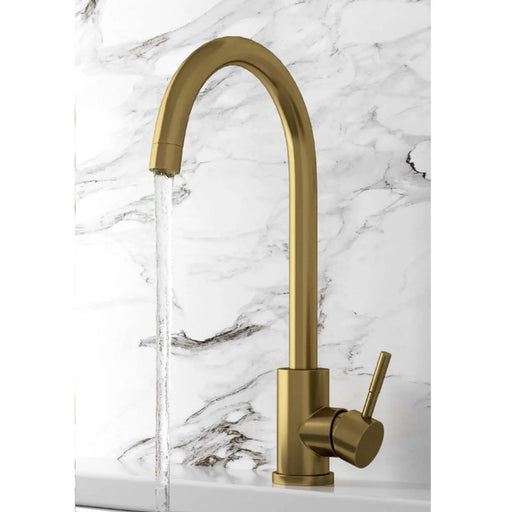 Scudo Manhattan Kitchen Mixer Tap Brushed Brass