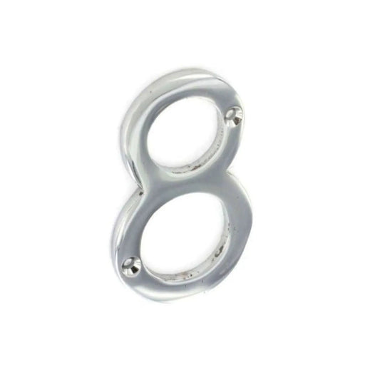 Securit Chrome Numeral 75mm 8