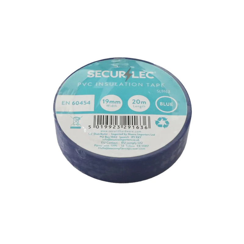 Securlec PVC Insulation Tape Pack 10 Blue 20m