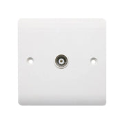 Securlec 1 Gang TV Socket Round Edge