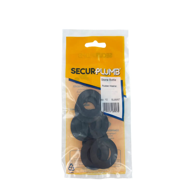 Securplumb Stone Bottle Rubber Washer Pack 10