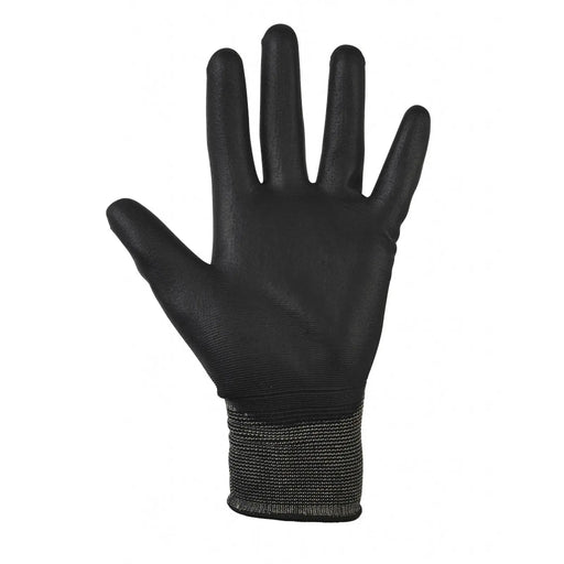 Glenwear Black PU Gloves 10 - XLarge 12 Pairs