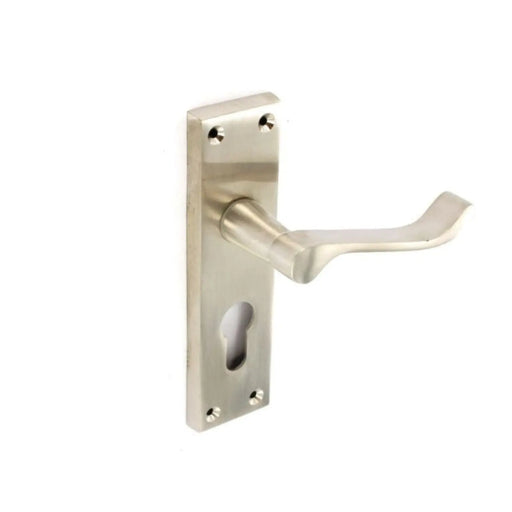 Securit BN Scroll Euro Lock Handles 48mm C/C (Pair) 150mm