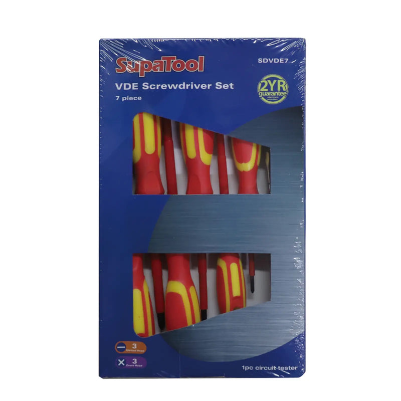 SupaTool VDE Screwdriver Set 7 Piece