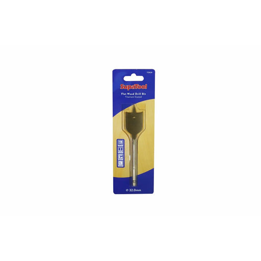 SupaTool Titanium Coated Flat Wood Drill Bits 32mm