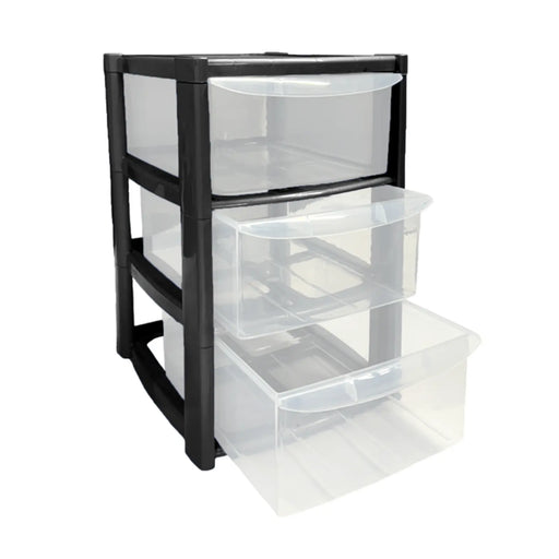 TML 3 Drawer Tower Large Black