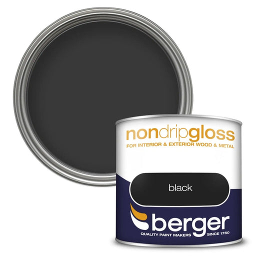 Berger Non Drip Gloss 250ml Black