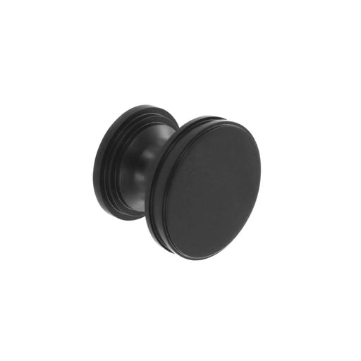 Smiths Architectural Grooved Stepped Knob 40mm Matt Black