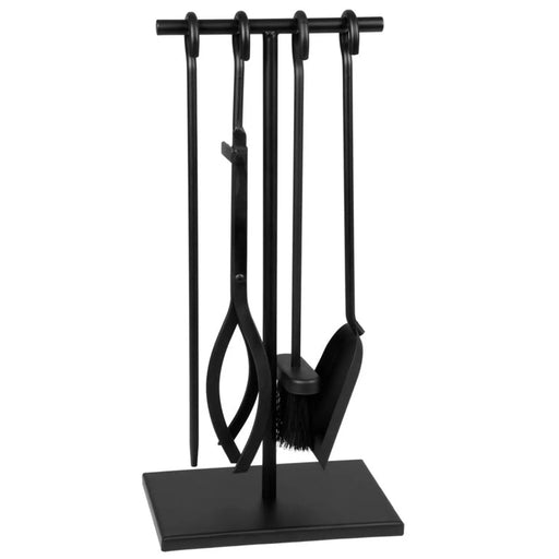 Stax Hearth & Home Black Companion Set Rectangular Base 5 Piece 18"