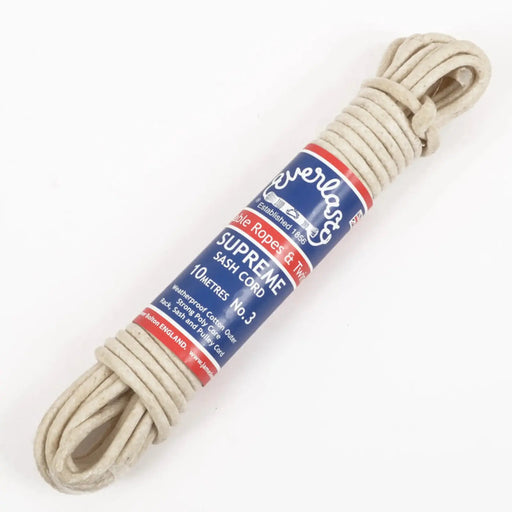Everlasto No.3 Supreme Waxed Cotton Sash Cord 10m