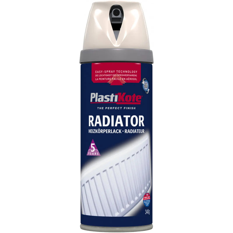 PlastiKote Radiator Spray Paint 400ml Magnolia