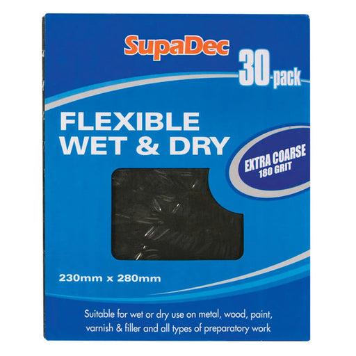SupaDec Flexible Wet & Dry Paper Medium 320 Grade Pack 30