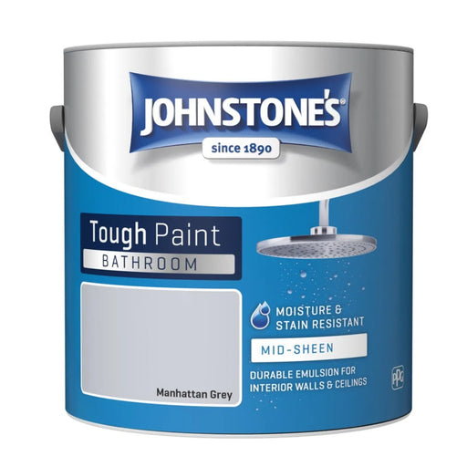 Johnstone's Bathroom Midsheen 2.5L Manhattan Grey