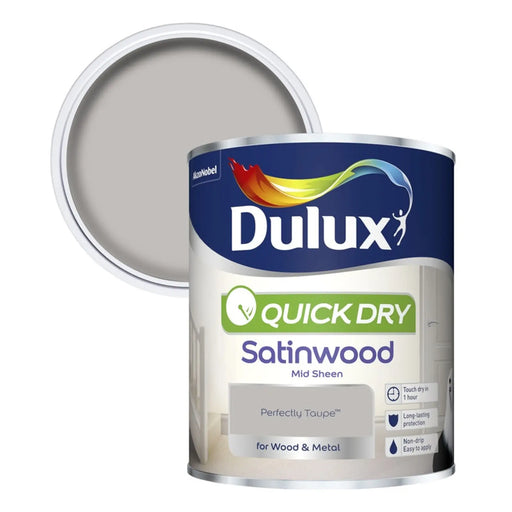 Dulux Quick Dry Satinwood 750ml Perfectly Taupe