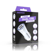 Daewoo Double USB Car Charger 2.4a