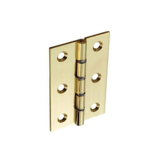 Securit Polished D.S.W. Brass Hinges (Pair) 75mm