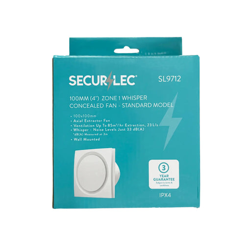 Securlec Zone 1 Whispered Concealed Fan Standard Model 16"