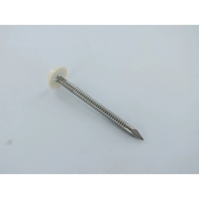 Securpak Plastic Headed Nail White 40mm 4 Pack