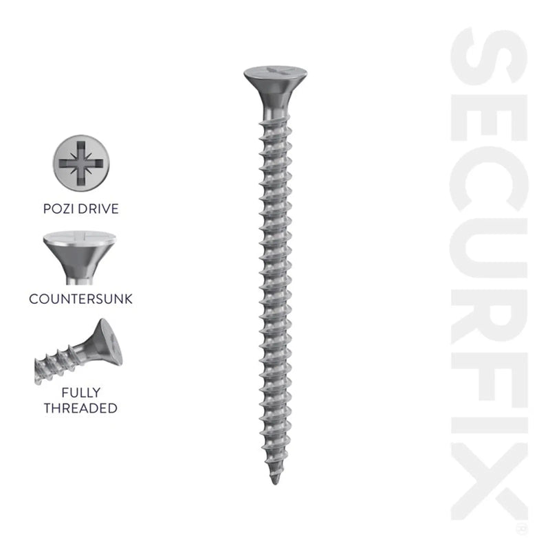 Securfix A2 Stainless Steel Multi-Purpose Screws 10 x 2"-5.0 x 50mm | Pack of 200